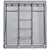 vidaXL Roupeiro c/ compartimentos e var&otilde;es 150x45x175 cm tecido cinza