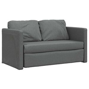 vidaXL Sof&aacute;-cama sem p&eacute;s 112x174x55 cm tecido cinzento-escuro