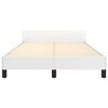 vidaXL Estrutura de cama sem colch&atilde;o 120x190cm couro do falso branco