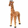 vidaXL Brinquedo de montar girafa peluche castanho e amarelo XXL