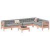 vidaXL 8 pcs conj. sof&aacute;s jardim c/ almofad&otilde;es madeira abeto-de-douglas