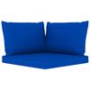 vidaXL 9 pcs conjunto lounge de jardim com almofad&otilde;es azuis