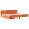 vidaXL Cama sem colch&atilde;o 200x200 cm pinho maci&ccedil;o castanho-mel
