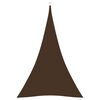 vidaXL Para-sol estilo vela tecido oxford triangular 3x4x4 m castanho