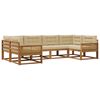 vidaXL Conjunto de Sof&aacute;s para Exterior 6 pcs Natural e Bege