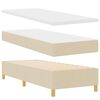 vidaXL Cama Box com colch&atilde;o com cabeceira Creme 200 x 80 cm tecido