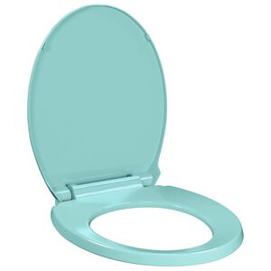 vidaXL Tampo de sanita oval com fecho suave verde