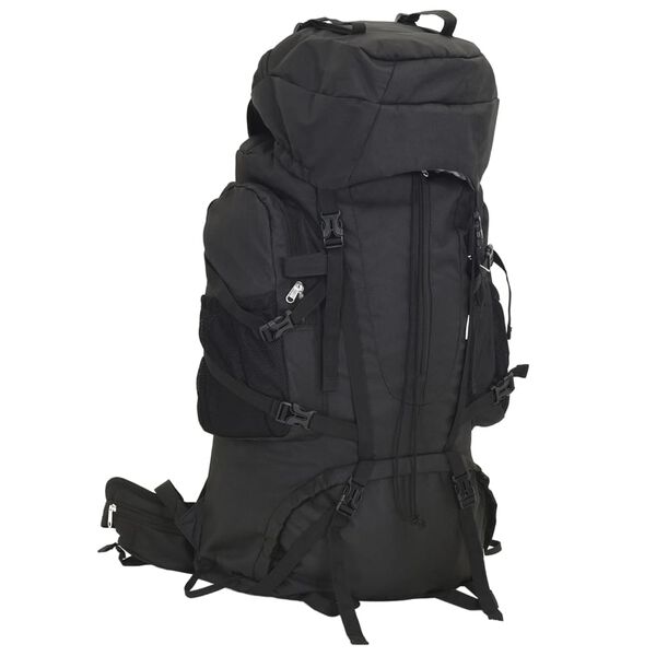 vidaXL Mochila para caminhadas 80 L tecido oxford preto