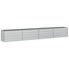 vidaXL Canteiro elevado de jardim 320x40x45cm a&ccedil;o galvanizado prateado