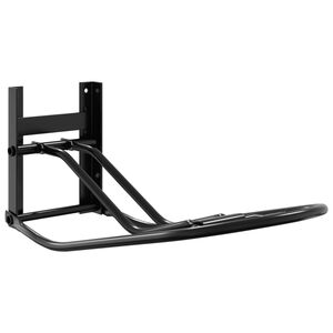 vidaXL Suporte para sela de parede dobr&aacute;vel ferro preto
