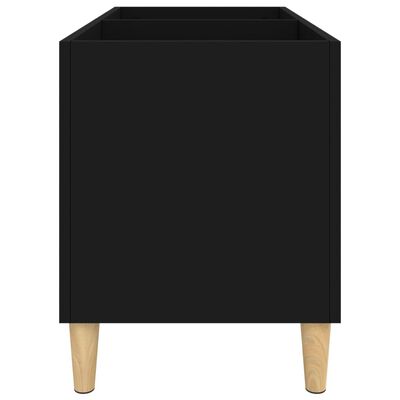 vidaXL Armário para discos 74,5x38x48 cm derivados de madeira preto