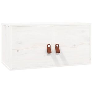 vidaXL Arm&aacute;rio de parede 60x30x30 cm madeira de pinho maci&ccedil;a branco