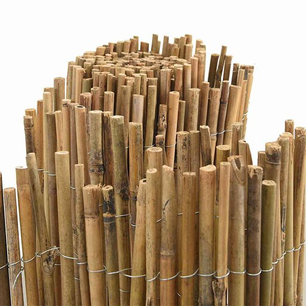 vidaXL Cerca de Bambu Natural 400 x 125 cm Bambu