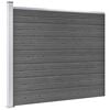 vidaXL Conjunto painel de cerca 353x146 cm WPC preto