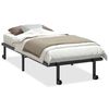 vidaXL Estrutura de cama sem colch&atilde;o Dobr&aacute;vel 90x200 cm a&ccedil;o preto