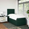 vidaXL Cama com molas/colch&atilde;o 100x200 cm veludo verde-escuro