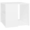 vidaXL Mesa de apoio 50x50x45 cm derivados de madeira branco