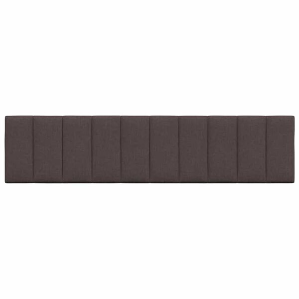 vidaXL Almofad&atilde;o de cabeceira Hanko 200 cm tecido castanho-escuro