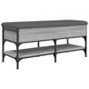 vidaXL Banco sapateira 102x42x45 cm derivados madeira cinzento sonoma