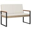 vidaXL Banco de exterior 2 -Seater 107 x 61 x 80 cm vime PE Retangular