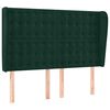 vidaXL Cama box spring c/ colch&atilde;o/LED 140x200 cm veludo verde-escuro