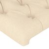 vidaXL Cabeceira Creme 144x7x118/128 cm Tecido