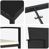 vidaXL Conjunto de Jantar para Jardim 3 pcs Preto A&ccedil;o revestido a p&oacute;