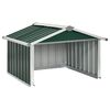 vidaXL Abrigo para corta-relva 92x97x63 cm a&ccedil;o galvanizado verde