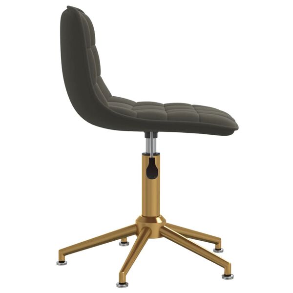 vidaXL Cadeira de escrit&oacute;rio veludo cinzento-escuro