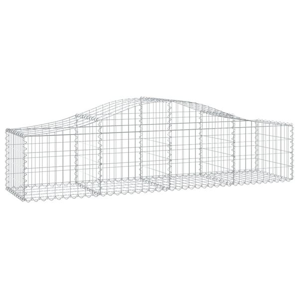vidaXL Cesto gabião arqueado 200x50x40/60 cm ferro galvanizado