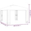 vidaXL Gazebo com toldo duplo e cordões de luzes LED 3x3 m antracite