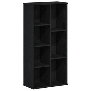 vidaXL Estante em carvalho preto, 50x25x104 cm, madeira engenheirada