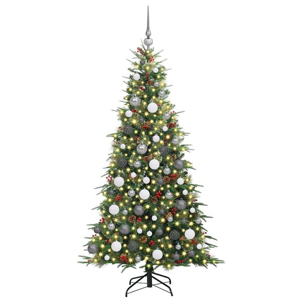 vidaXL &Aacute;rvore de Natal Articulada Artificial Verde 180 cm PE e PVC