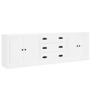 vidaXL Aparadores 3 pcs madeira processada branco
