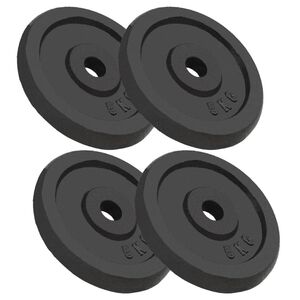 vidaXL Discos de muscula&ccedil;&atilde;o 4 pcs 4x5 kg ferro fundido