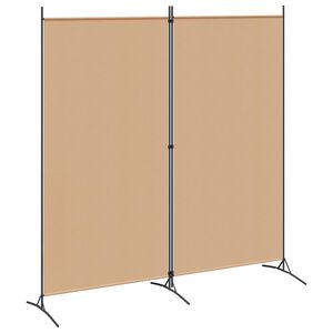 vidaXL Divis&oacute;ria de Quarto de 2 Pain&eacute;is Bege 175 x 180 cm Tecido
