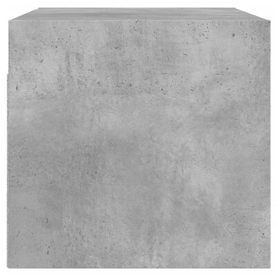 vidaXL Armário de parede c/ portas de vidro 68,5x37x35cm cinza cimento