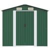 vidaXL Abrigo de jardim metal verde 204x132x186 cm