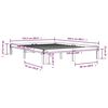 vidaXL Estrutura de cama king 150x200 cm madeira maci&ccedil;a