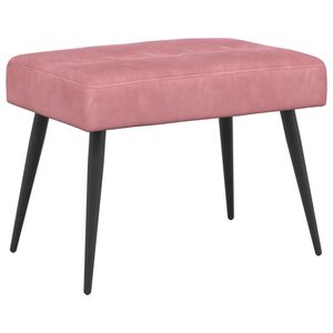 vidaXL Banco com bot&otilde;es estofados Rosa 60 x 40 x 45 cm Veludo