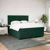 vidaXL Cama com molas/colch&atilde;o 180x200 cm veludo verde-escuro