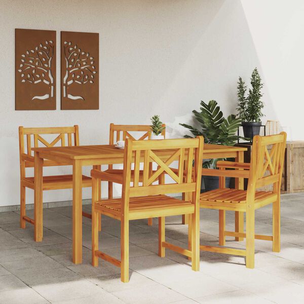 vidaXL Cadeira de Jardim 4 pcs Castanho 56 x 56 x 90cm