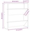 vidaXL Sapateiras de parede 2 pcs 60x18x60 cm contrapl. cinza cimento