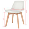 vidaXL Cadeiras de jantar 4 pcs pl&aacute;stico branco