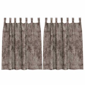 vidaXL Cortinas de Veludo 2 unid. Cappuccino 140 x 140 cm Veludo