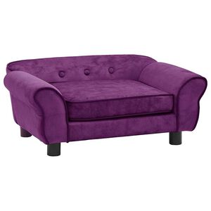 vidaXL Sof&aacute; para c&atilde;es 72x45x30 cm pel&uacute;cia bord&ocirc;