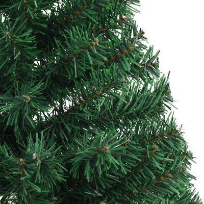 vidaXL Meia árvore de Natal artificial com suporte 120 cm PVC verde
