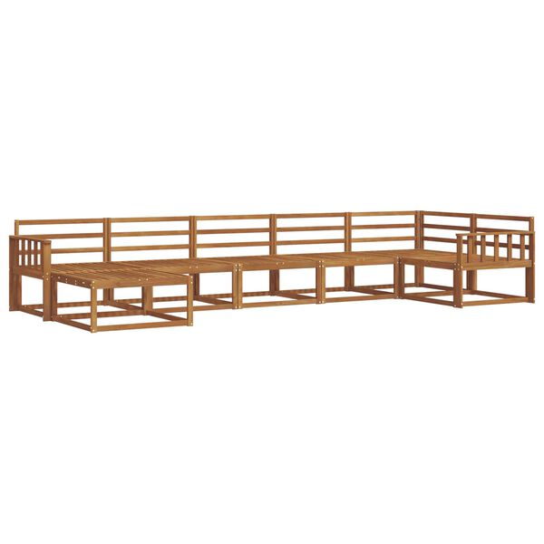 vidaXL Conjunto de Sof&aacute;s para Exterior 7 pcs Natural