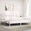 vidaXL Estrutura cama Super King Size c/ cabeceira madeira branco