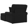 vidaXL Chaise Lounge com Saia Preto 91 x 157 x 91 cm tecido